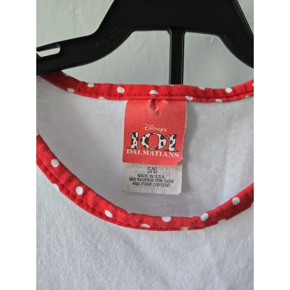 Vintage 101 Dalmatians Shirt & Shorts Polka Dot Set Size Girls Size 5/6